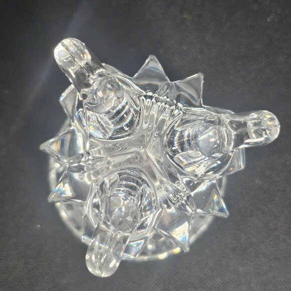 Small 3 Footed Crystal Floral Etched Posy Vase Mid Century Glass Elegant Home - Picture 11 of 11